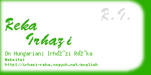 reka irhazi business card